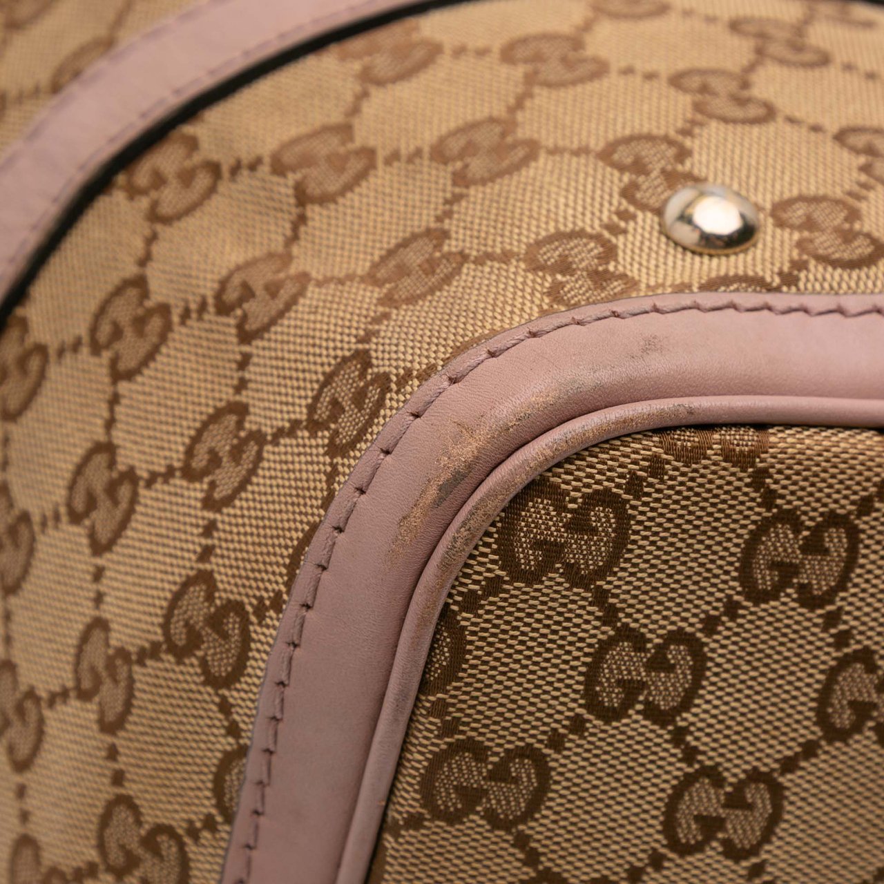 Gucci Medium GG Canvas Joy Boston Bag Bruin