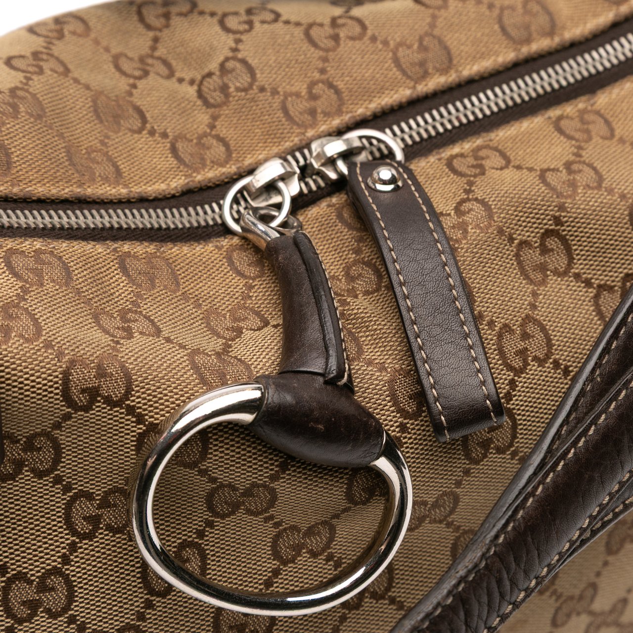 Gucci Large GG Canvas Icon Bit Satchel Bruin