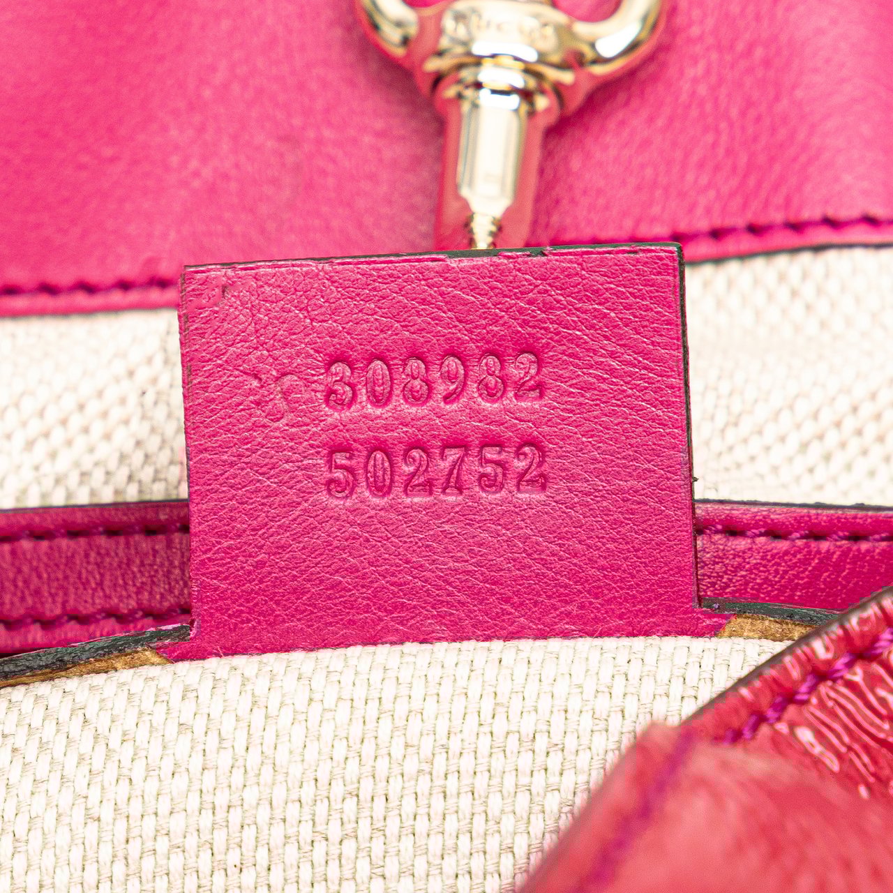 Gucci Medium Patent Soho Chain Tote Roze