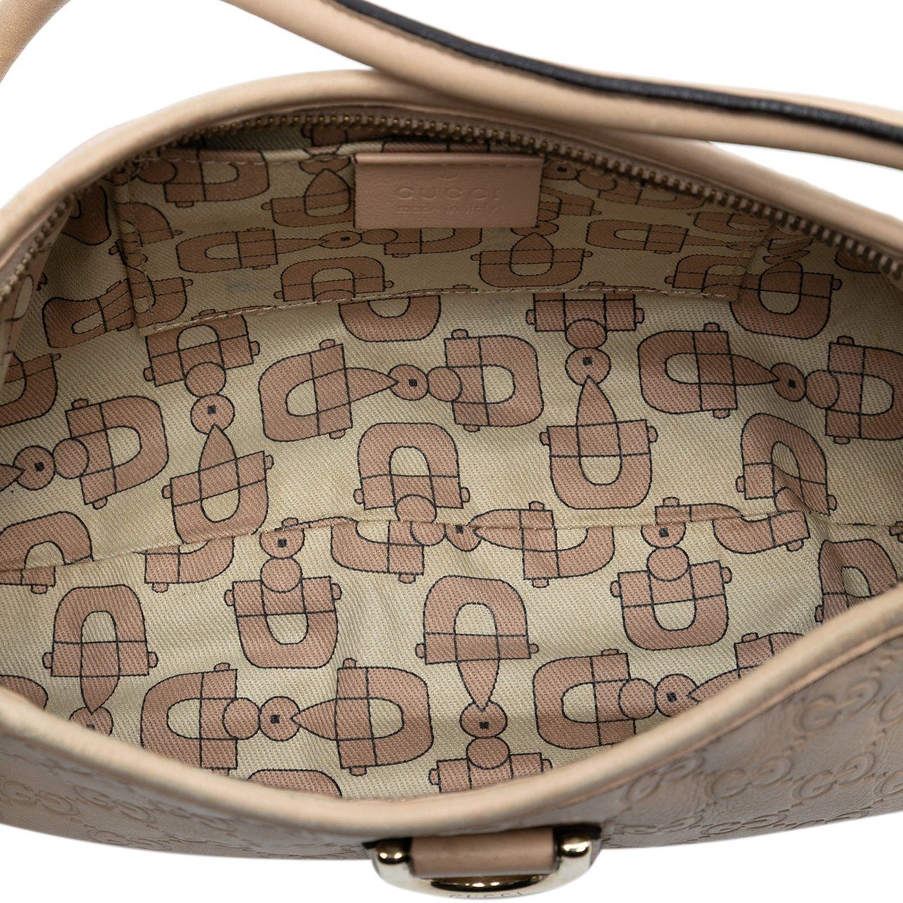 Gucci Guccissima Abbey D Ring Pochette Bruin