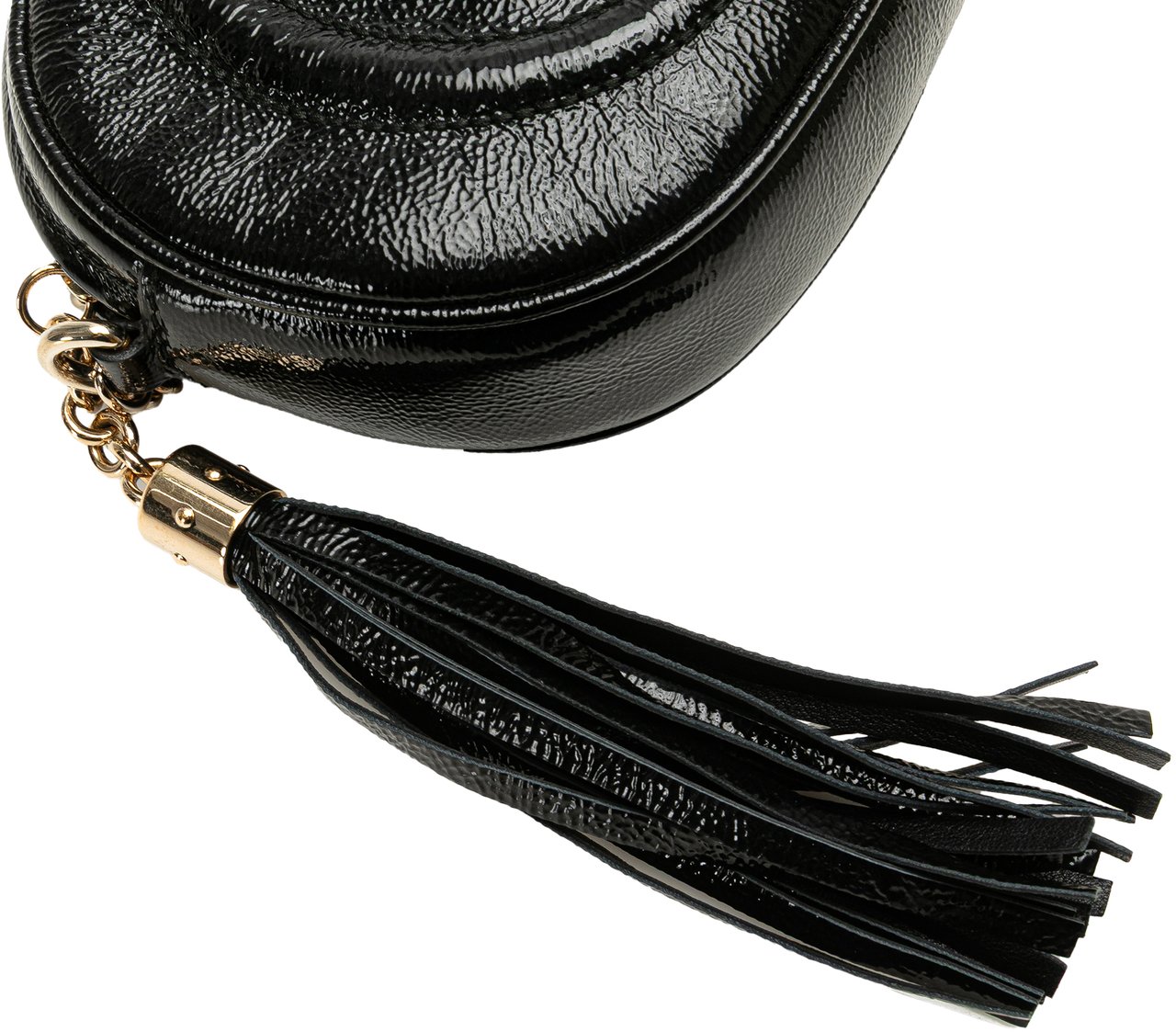 Gucci Mini Patent Soho Chain Bag Zwart