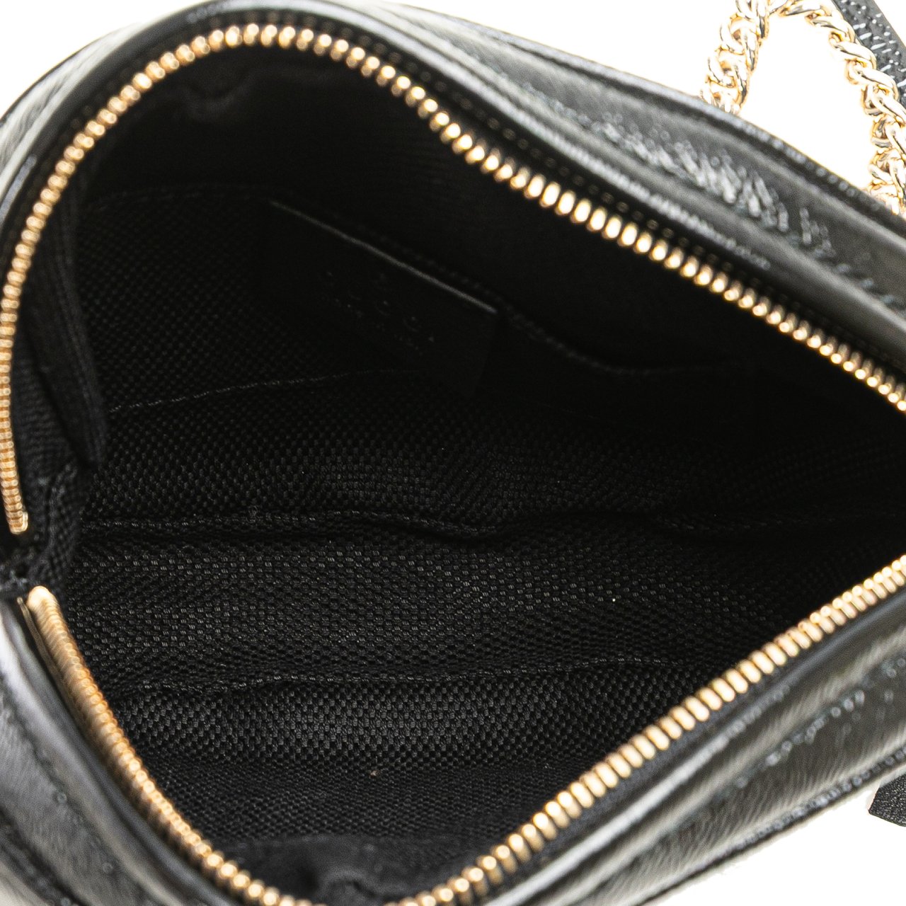 Gucci Mini Patent Soho Chain Bag Zwart