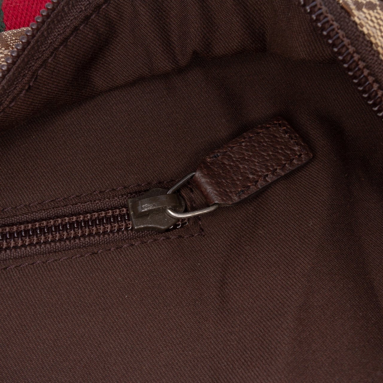 Gucci GG Canvas Web Tote Bruin