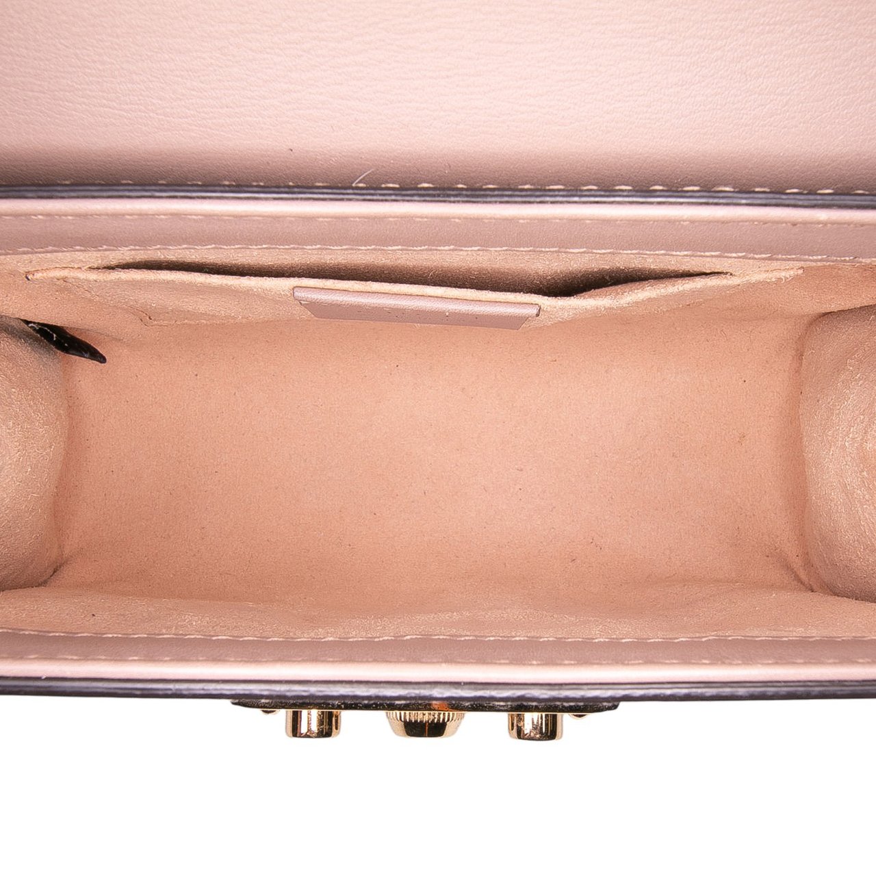 Gucci Small GG Supreme Pearl Studded Padlock Crossbody Bruin