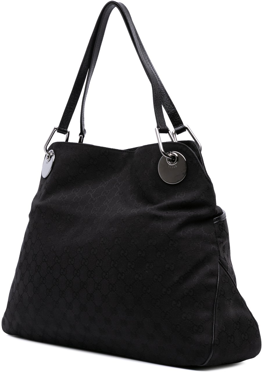 Gucci GG Canvas Eclipse Shoulder Bag Zwart
