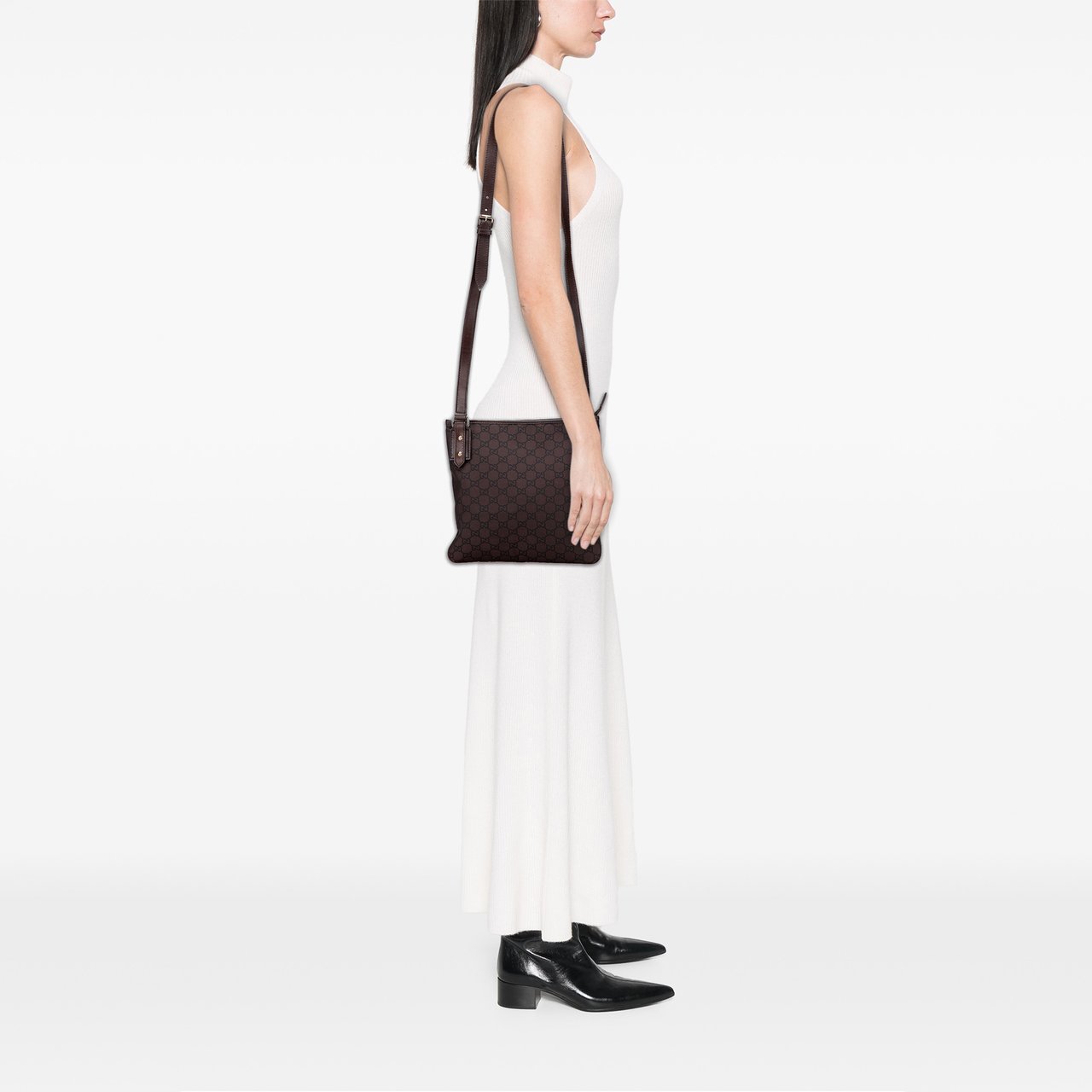 Gucci GG Canvas Crossbody Bruin