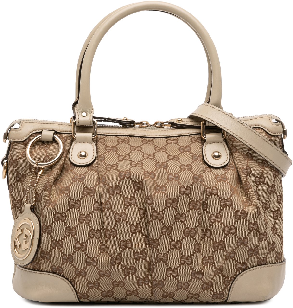 Gucci GG Canvas Sukey Satchel Bruin