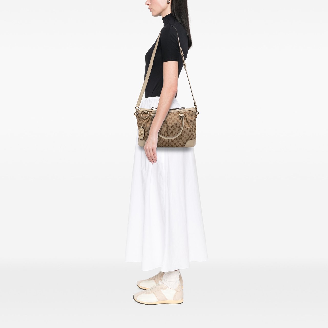 Gucci GG Canvas Sukey Satchel Bruin