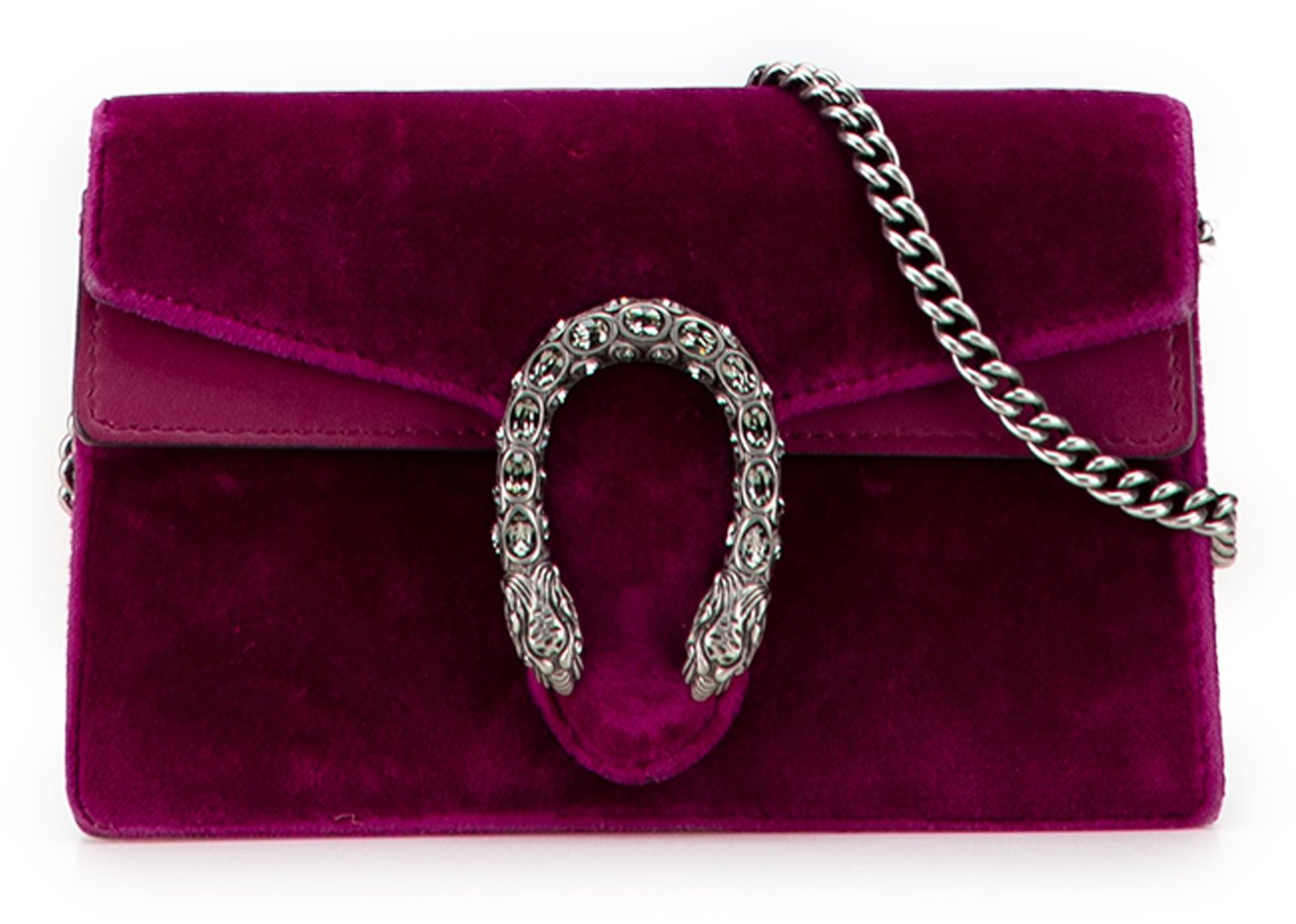 Gucci Mini Velvet Dionysus Crossbody Paars