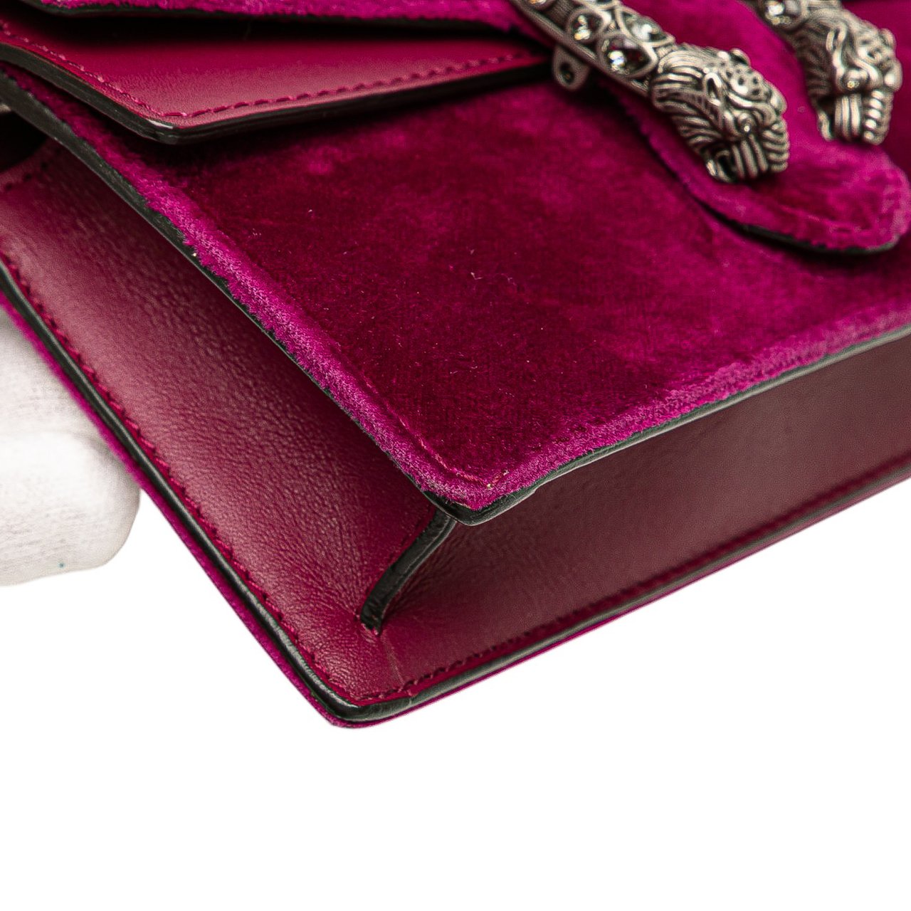 Gucci Mini Velvet Dionysus Crossbody Paars