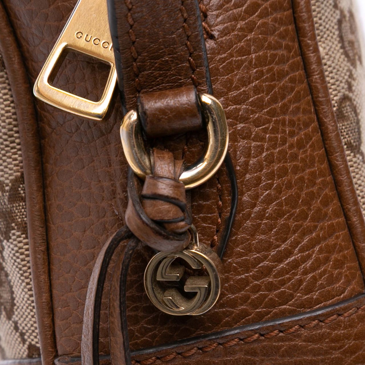 Gucci GG Canvas Bree Crossbody Bruin