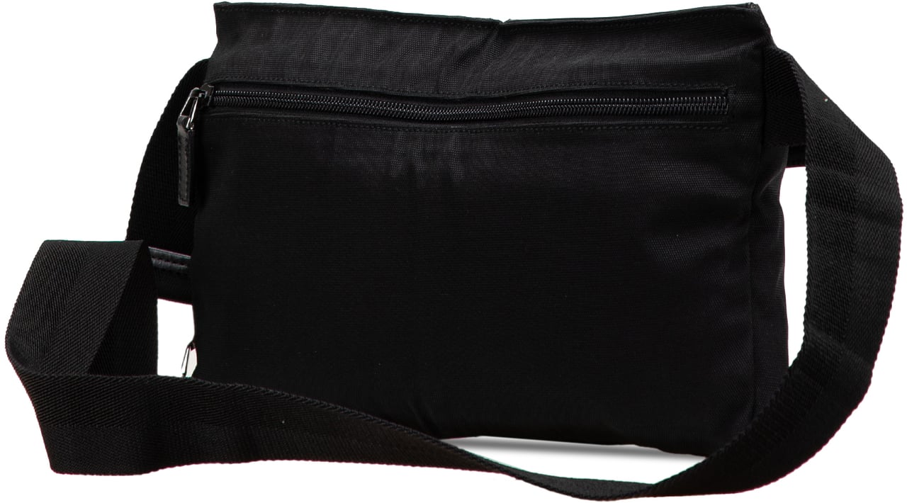 Gucci Nylon Double Pocket Belt Bag Zwart