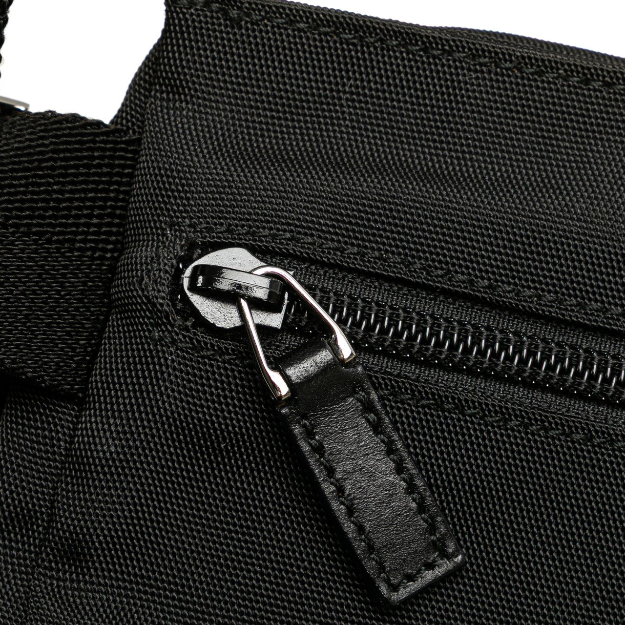 Gucci Nylon Double Pocket Belt Bag Zwart