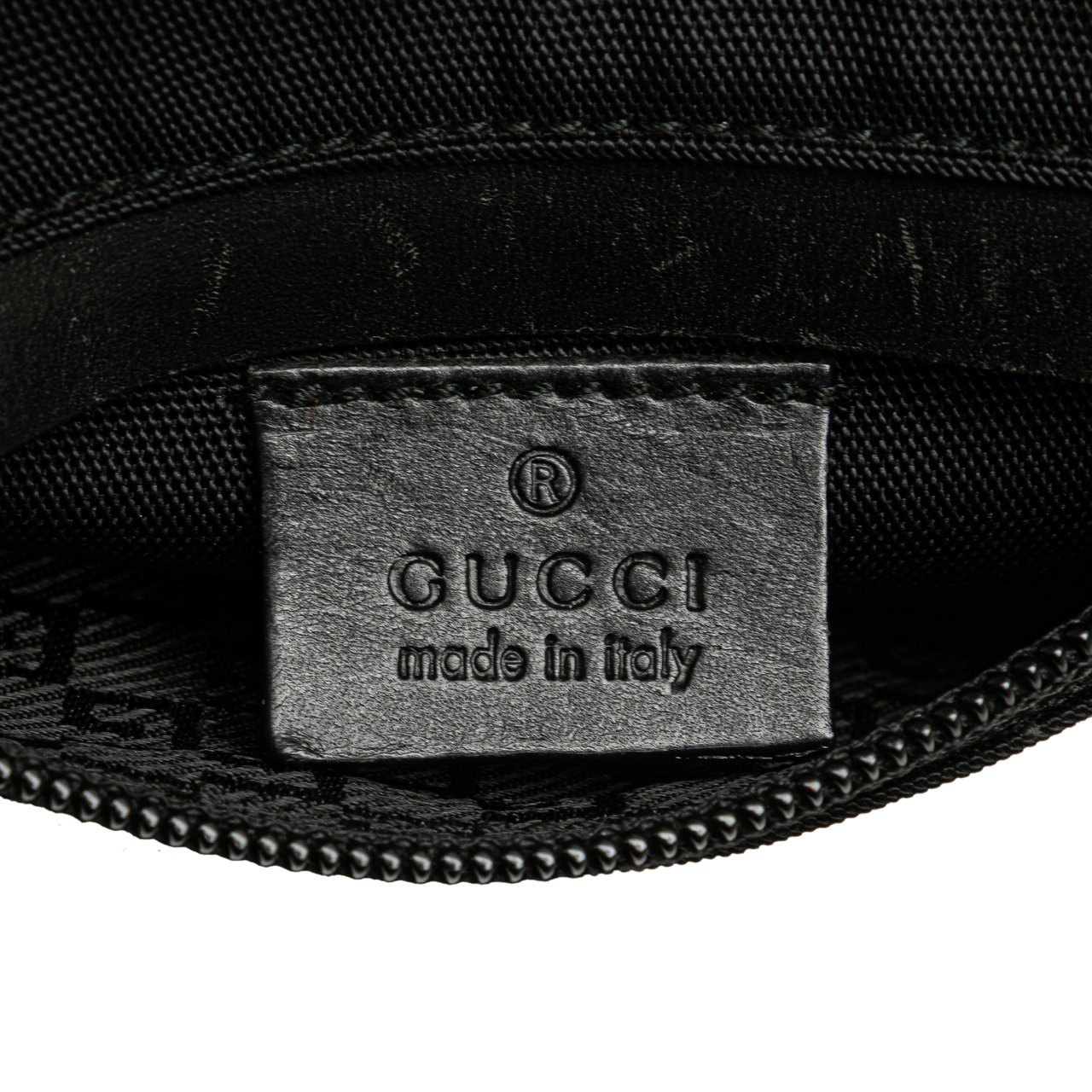 Gucci Nylon Double Pocket Belt Bag Zwart