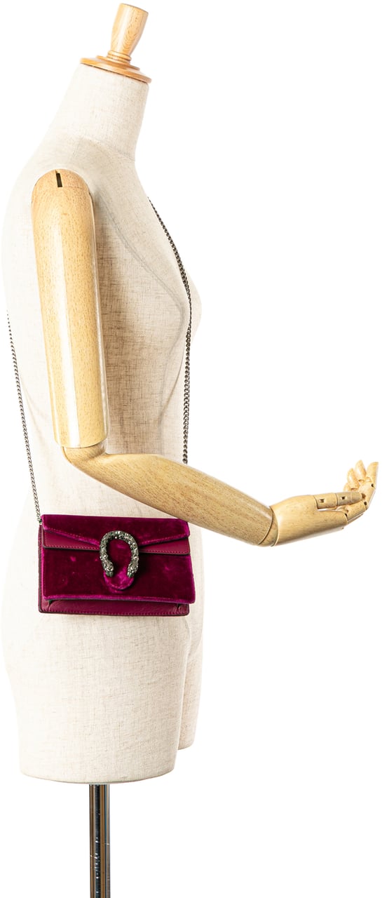 Gucci Mini Velvet Dionysus Crossbody Paars
