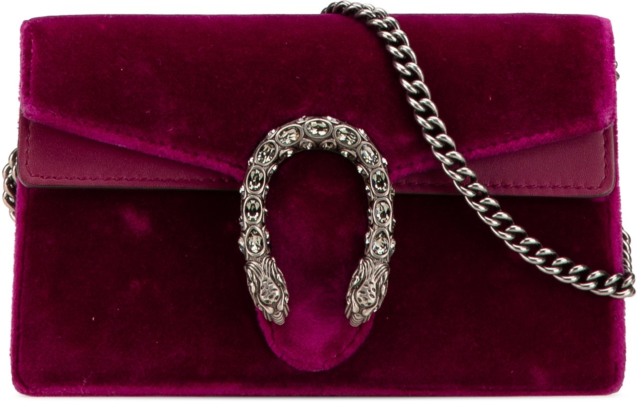 Gucci Mini Velvet Dionysus Crossbody Paars