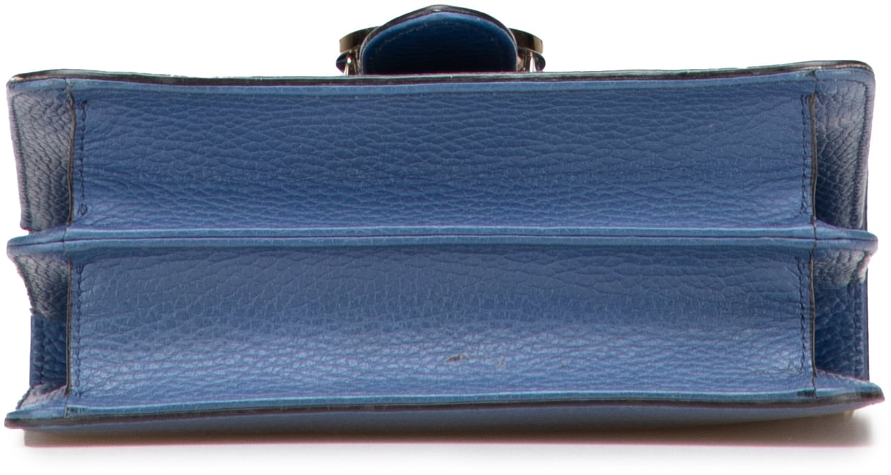 Gucci Small Dollar Calfskin Interlocking G Crossbody Blauw