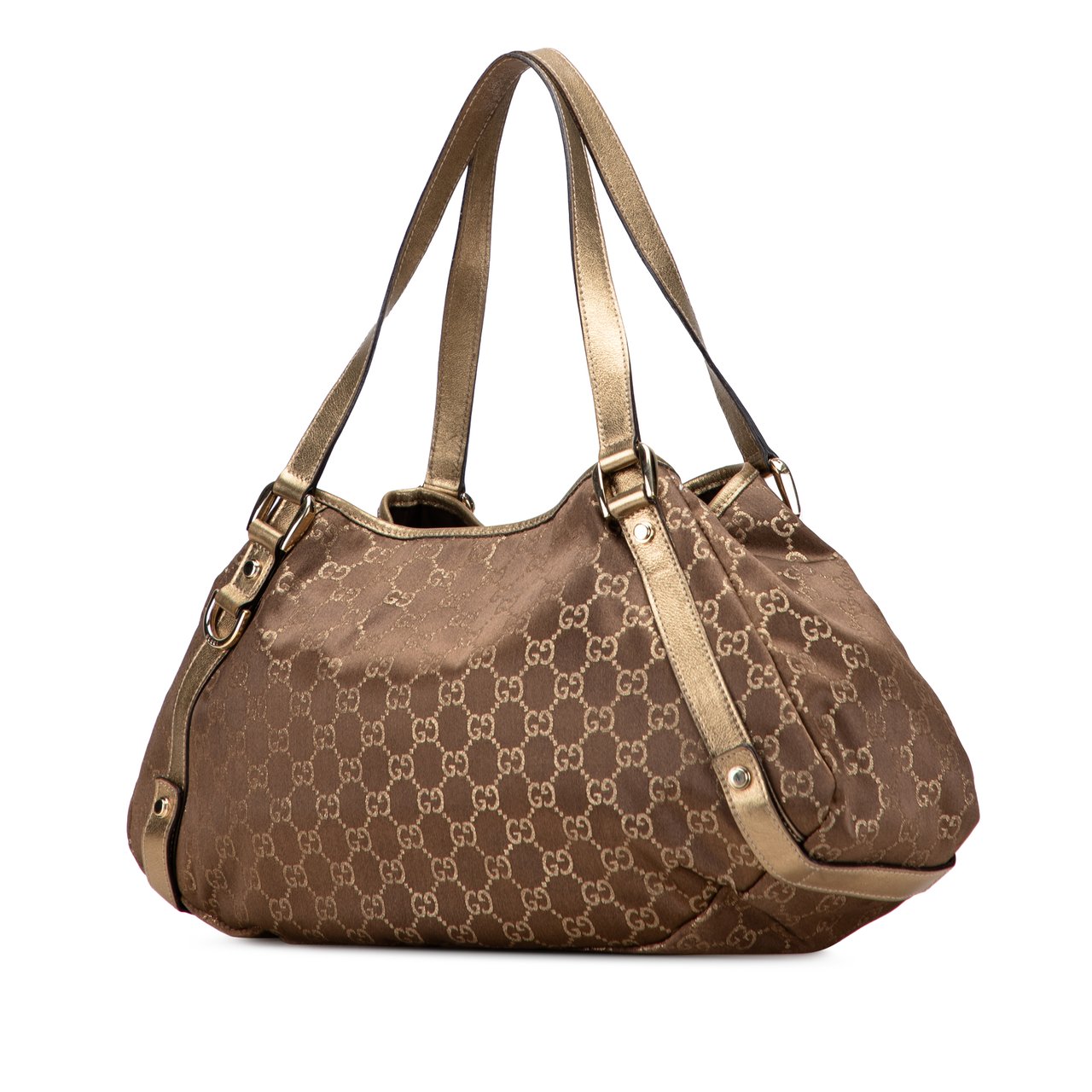 Gucci GG Canvas Abbey D Ring Tote Bruin