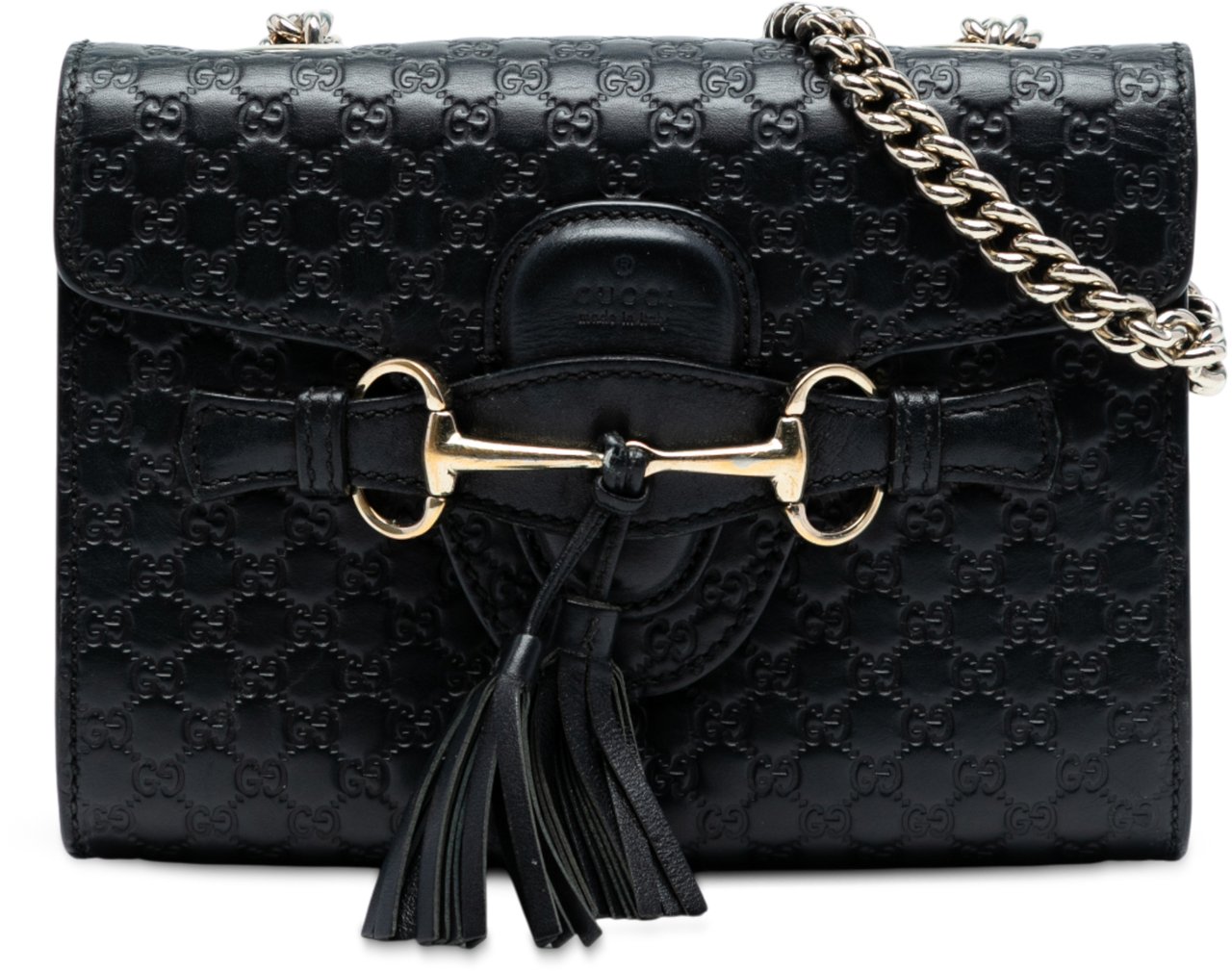 Gucci Mini Microguccissima Emily Crossbody Zwart