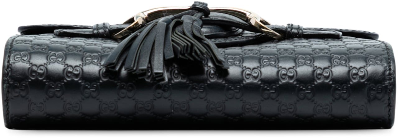 Gucci Mini Microguccissima Emily Crossbody Zwart