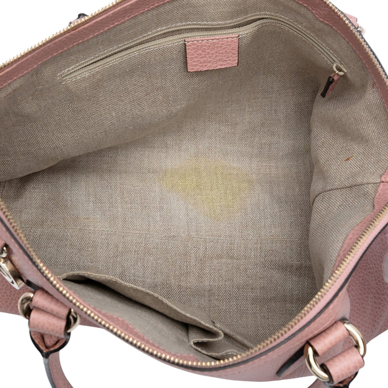 Gucci Dollar Calfskin GG Charm Satchel Roze