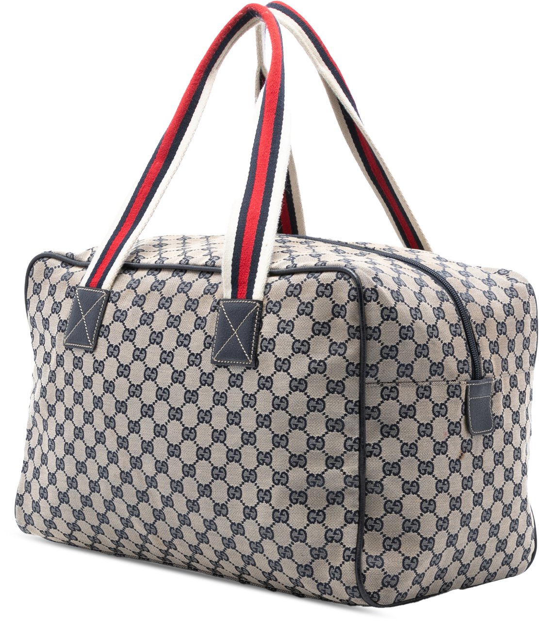 Gucci GG Canvas Web Travel Bag Bruin