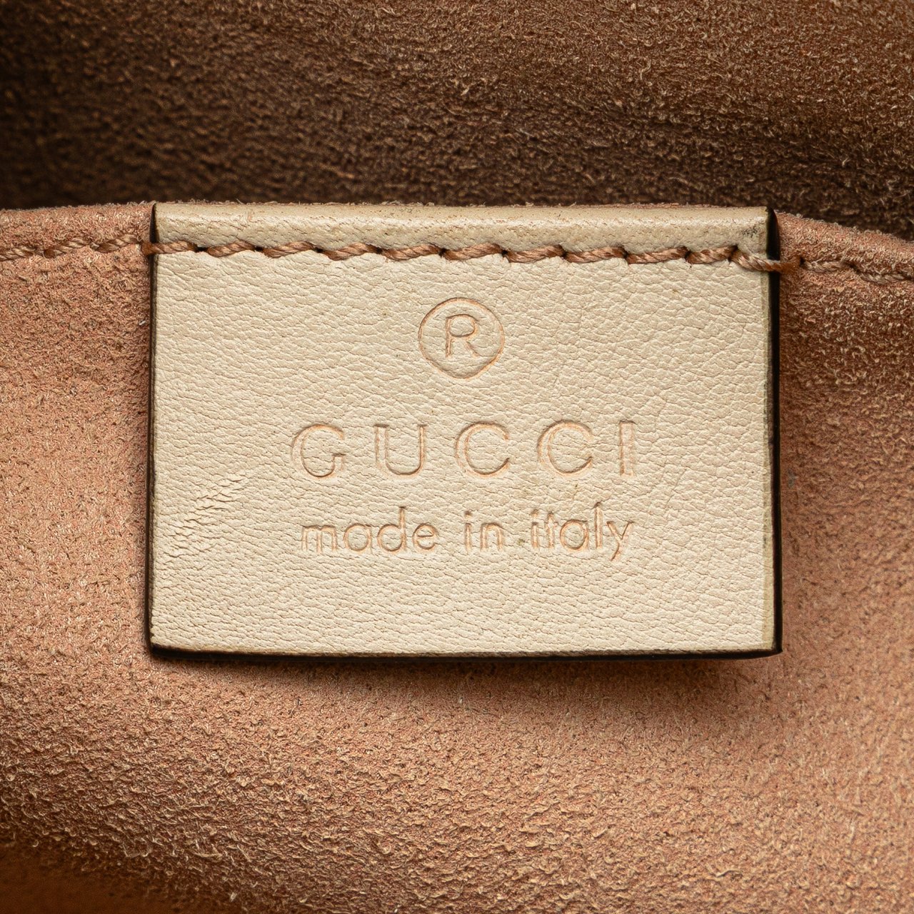 Gucci Small GG Supreme Apple Heart Padlock Tote Bruin