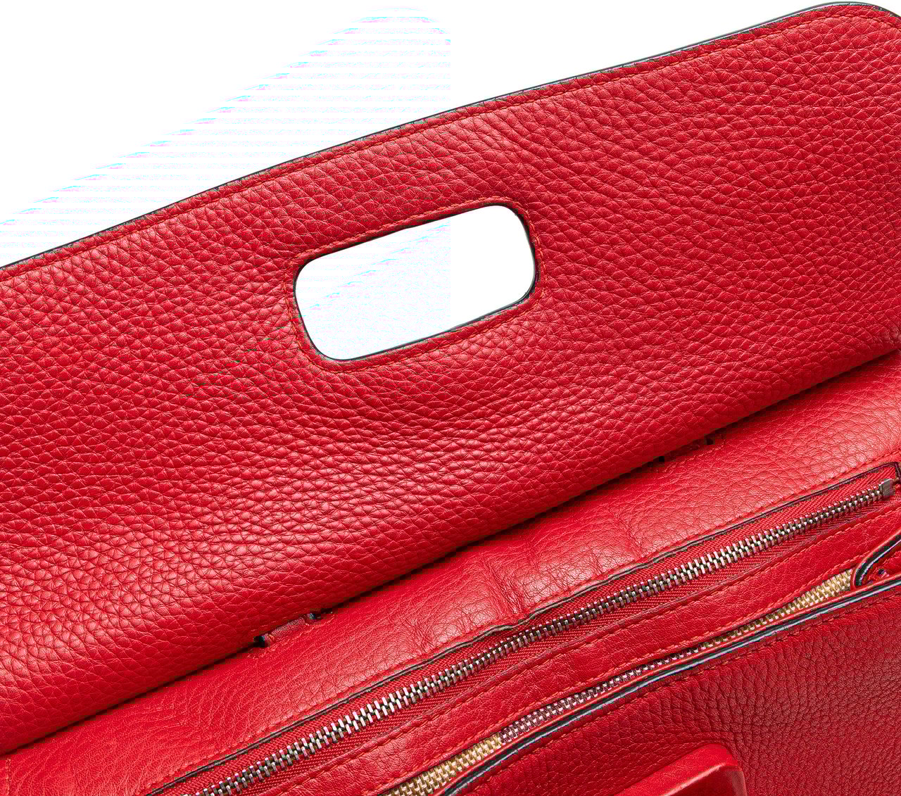 Gucci Medium Leather Bamboo Daily Satchel Rood