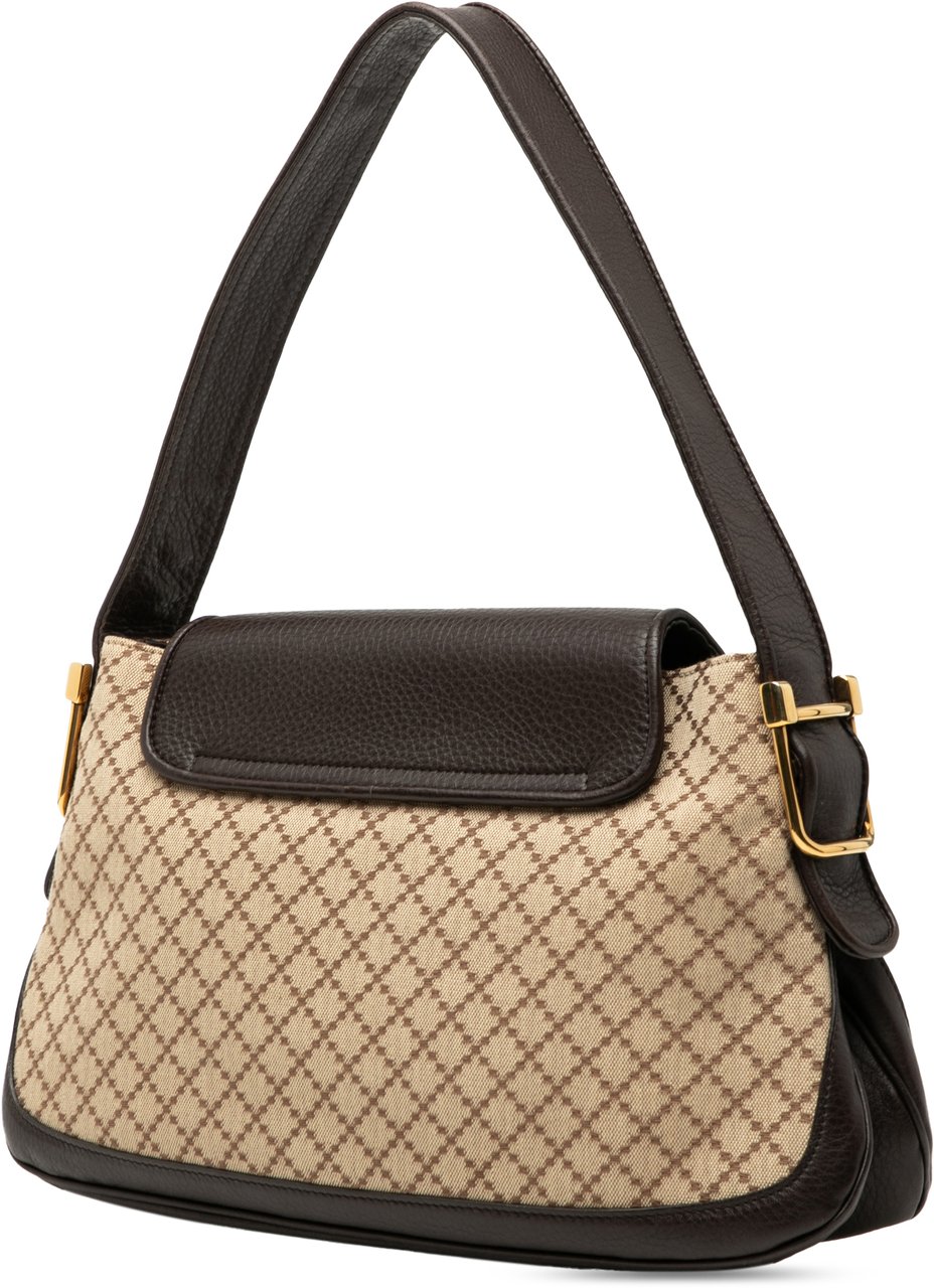 Gucci Diamante Canvas 1973 Shoulder Bag Bruin