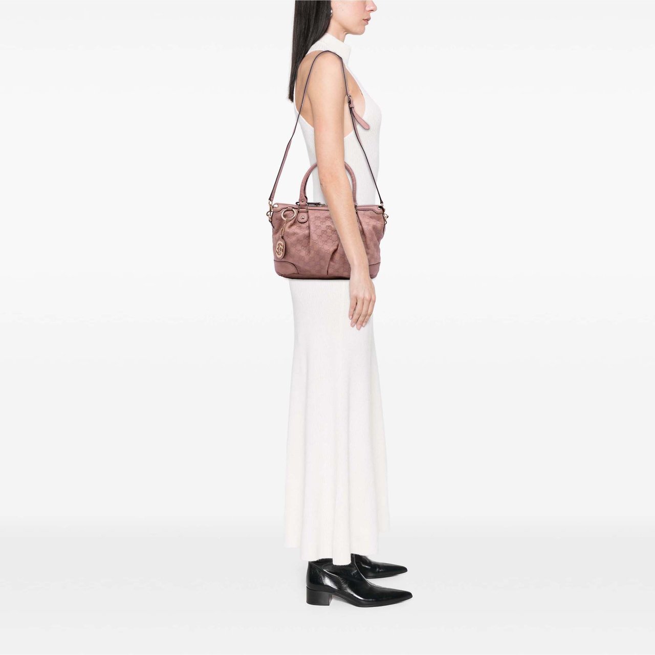 Gucci Guccissima Sukey Satchel Roze