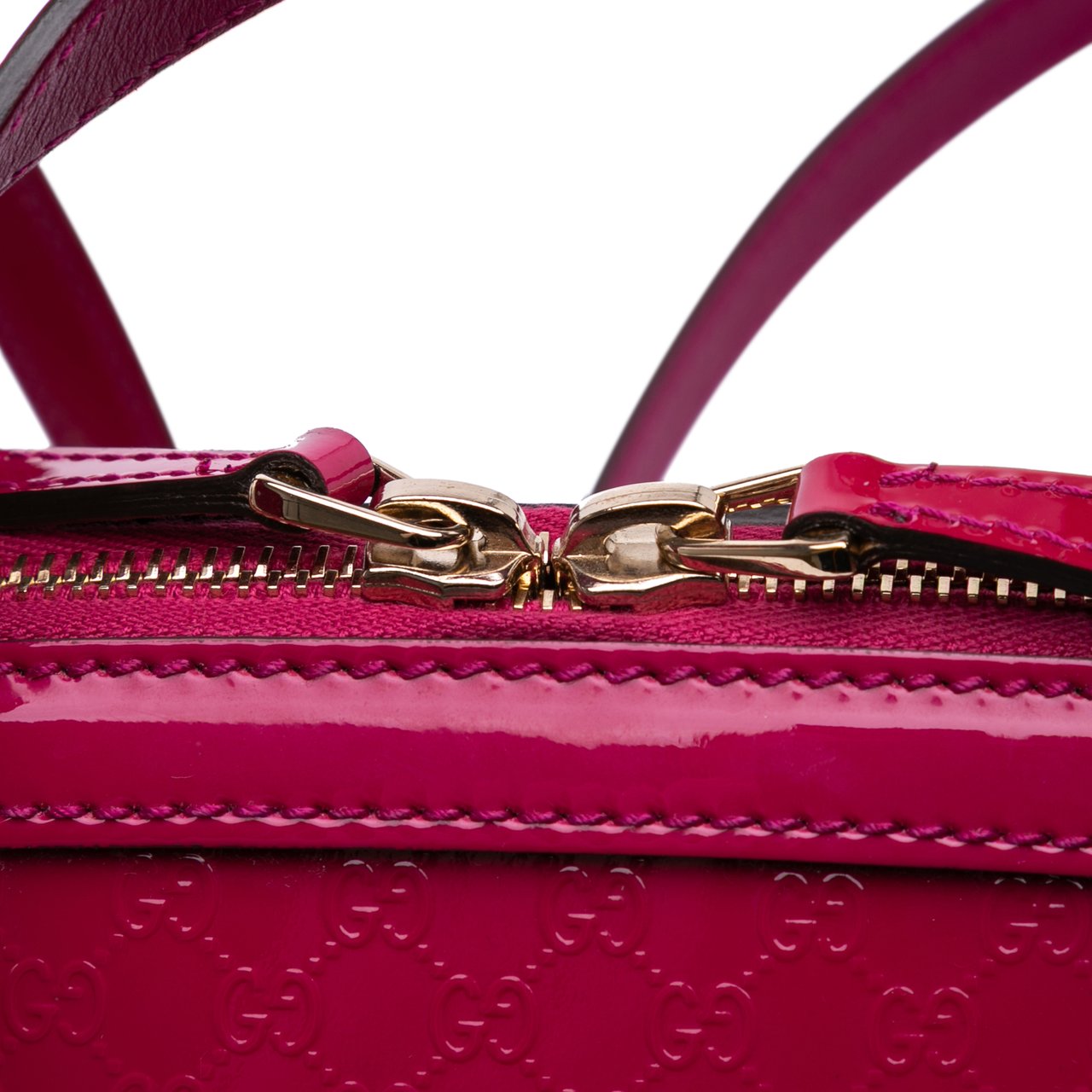 Gucci Medium Microguccissima Patent Nice Dome Satchel Roze