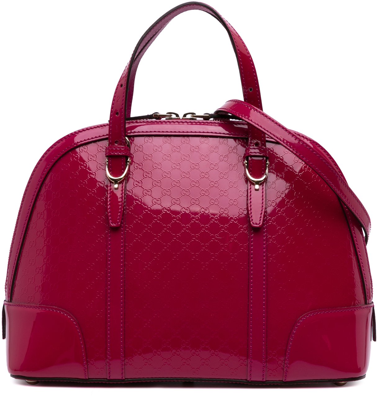 Gucci Medium Microguccissima Patent Nice Dome Satchel Roze