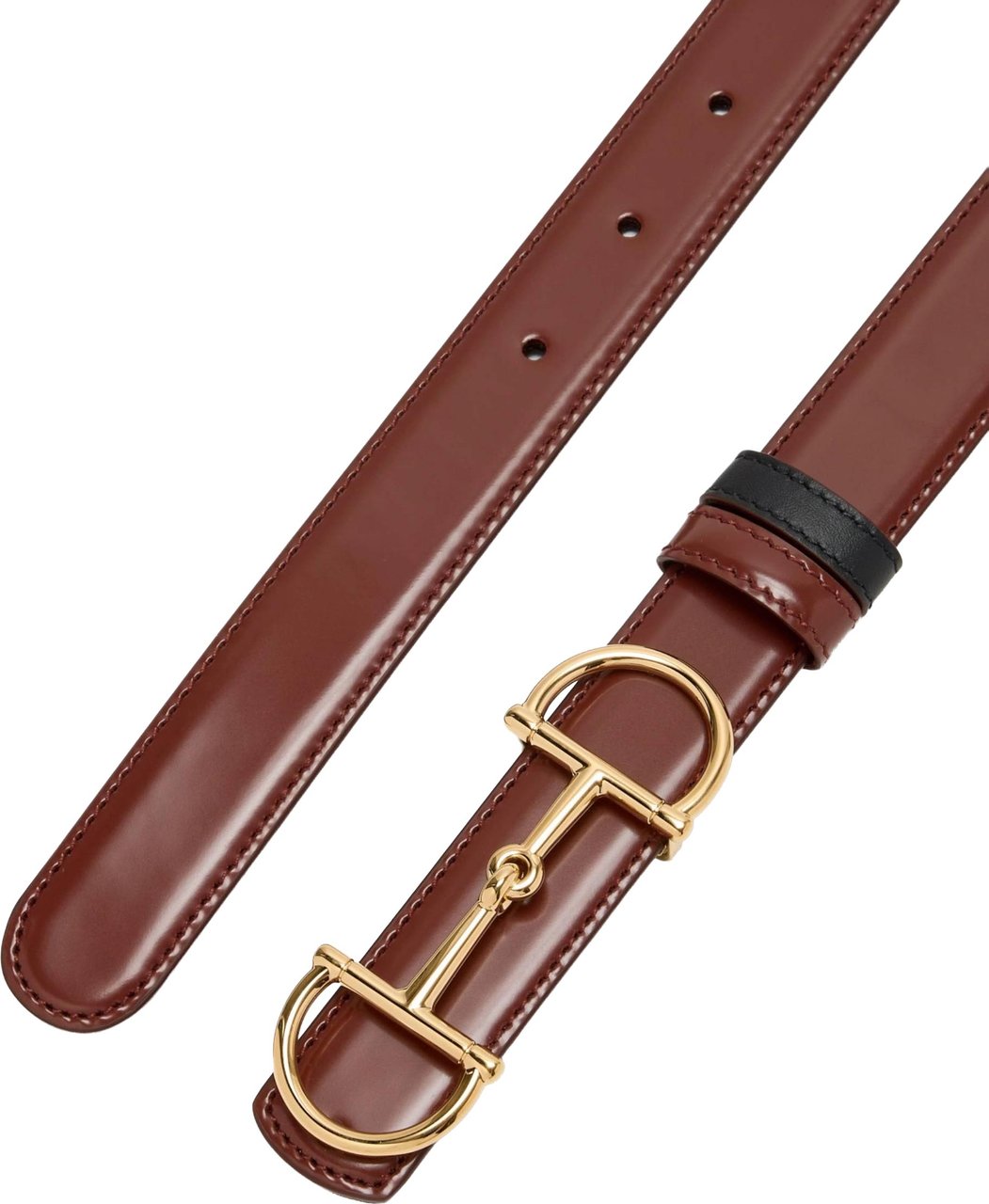 Gucci Brown Belt W.25 Leather Accessory Zwart