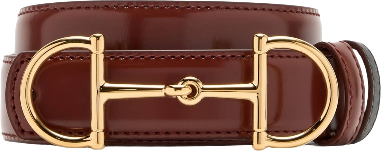 Gucci Brown Belt W.25 Leather Accessory Zwart