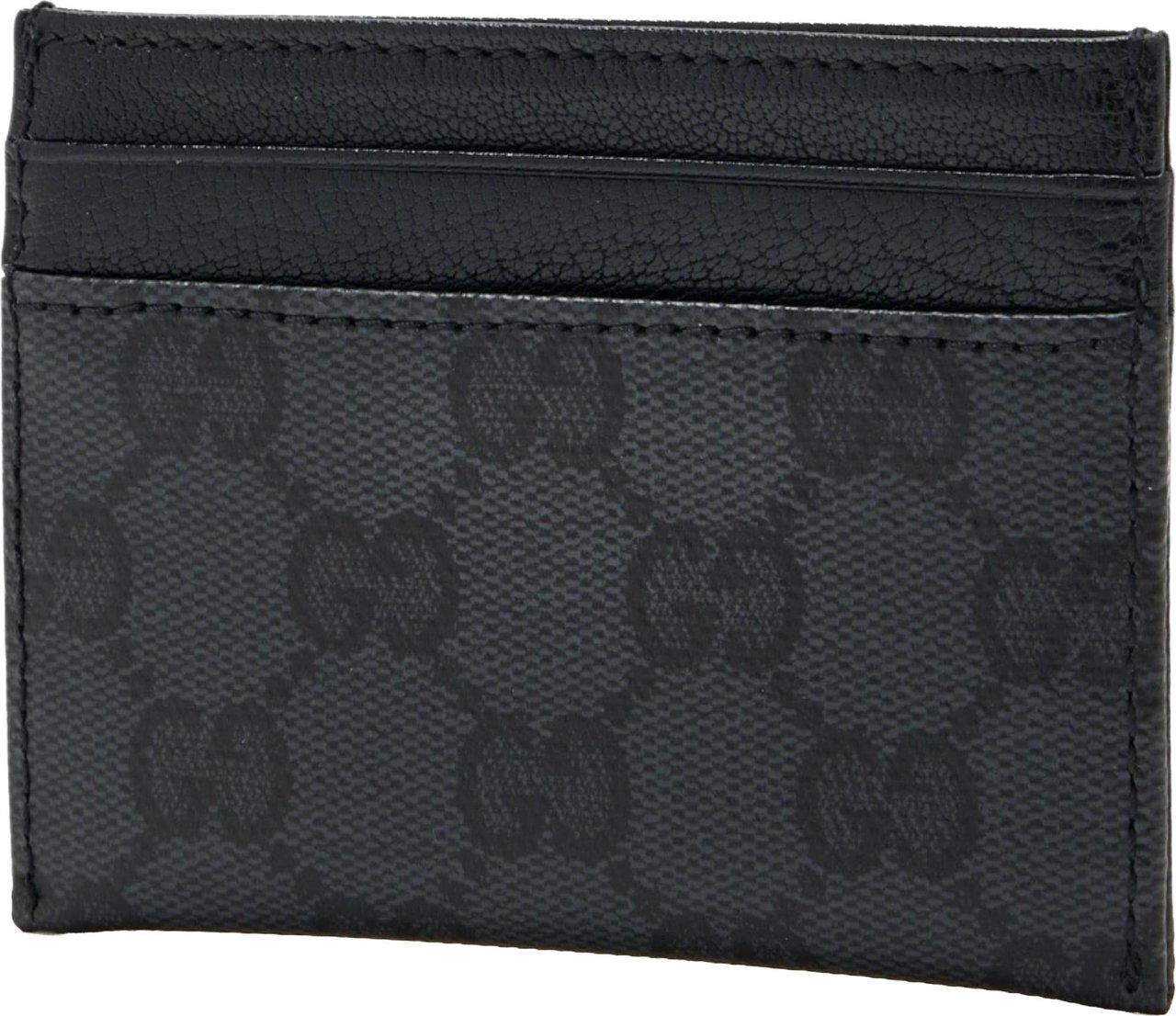 Gucci Black Credit Case Textured Cardholder Zwart