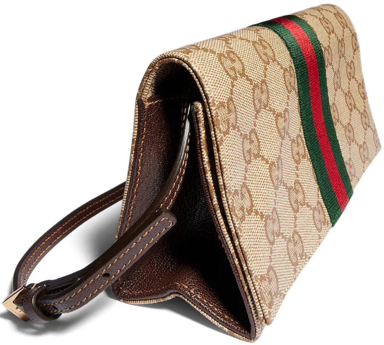 Gucci Beige Pouch GG Canvas Bag Neutraal