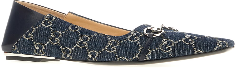 Gucci GG denim Vittoria ballerinas Divers