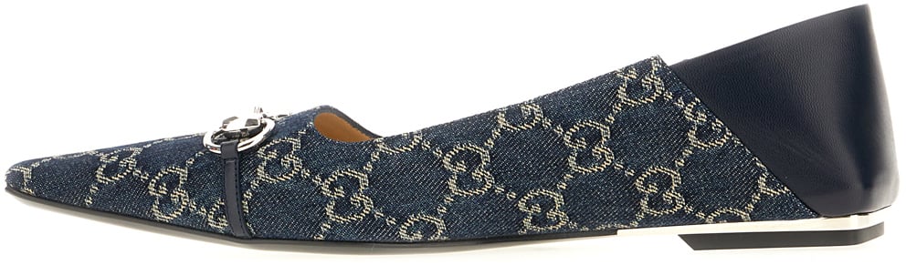 Gucci GG denim Vittoria ballerinas Divers