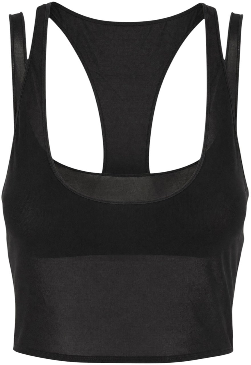 Gucci Black viscose blend top Zwart