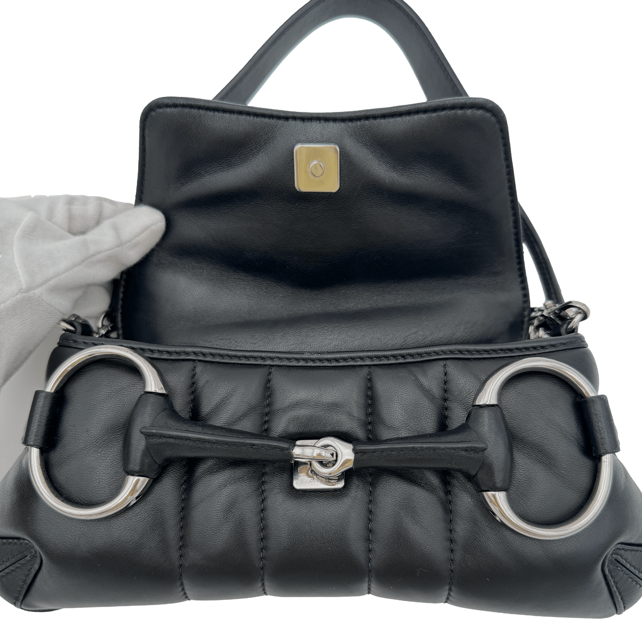 Gucci Gucci Horsebit Monogram - Beige Zwart