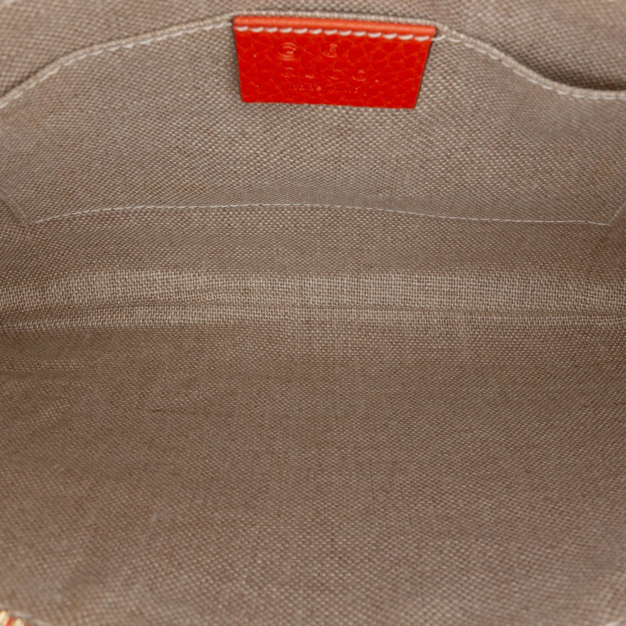 Gucci Calfskin Bamboo Clutch Oranje