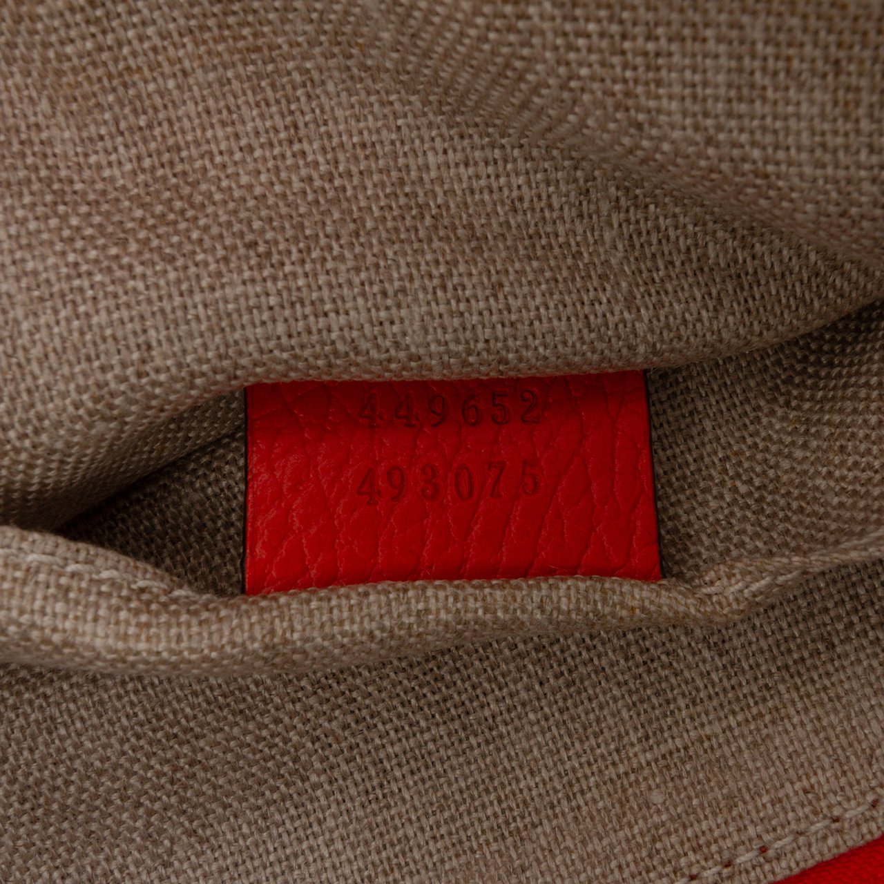 Gucci Calfskin Bamboo Clutch Oranje