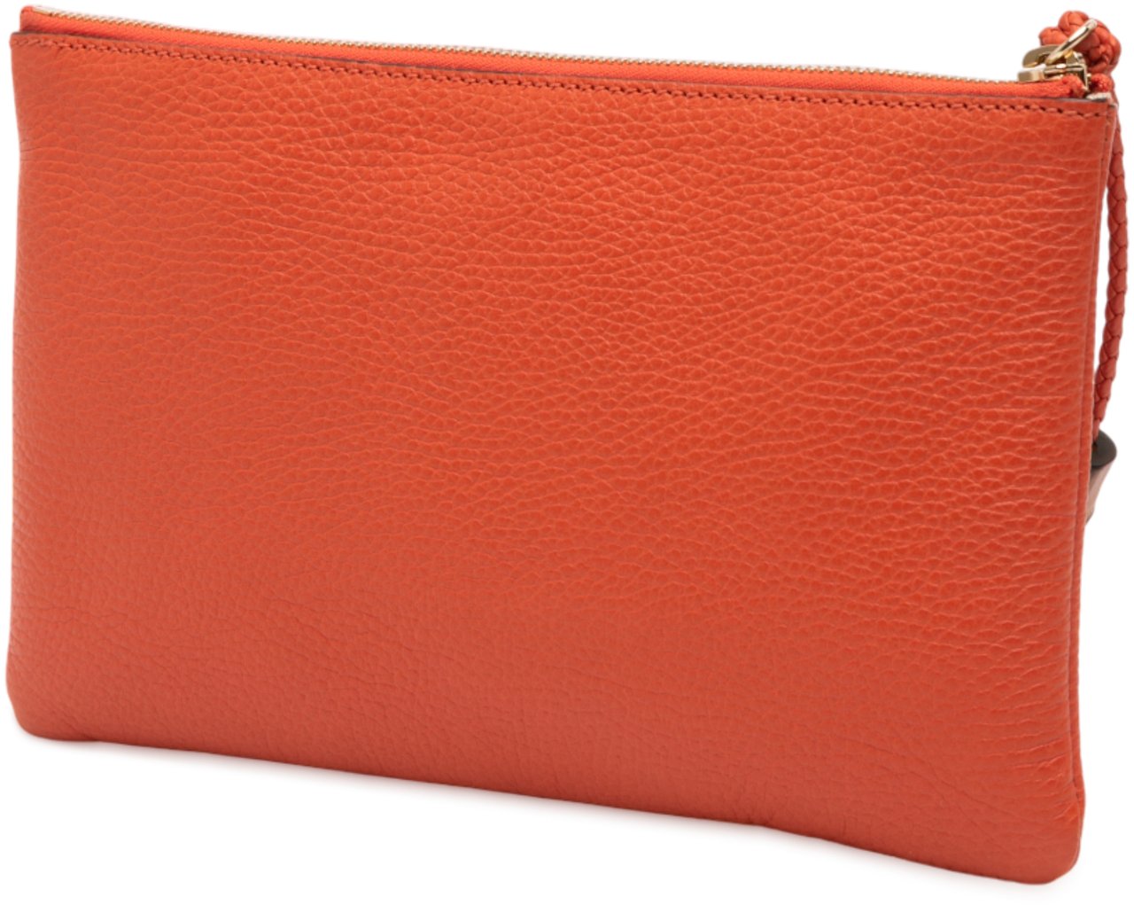 Gucci Calfskin Bamboo Clutch Oranje