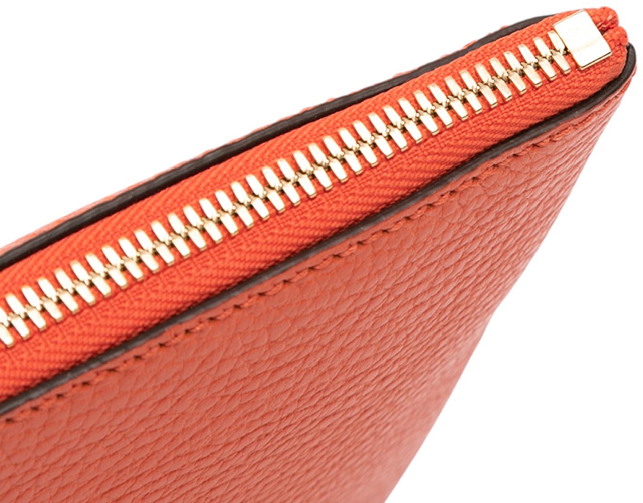 Gucci Calfskin Bamboo Clutch Oranje