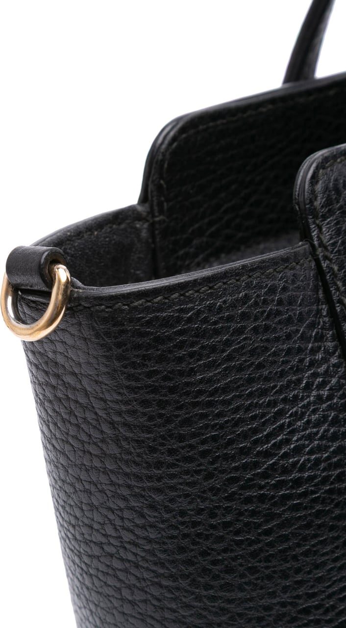 Gucci Mini Leather Swing Satchel Zwart