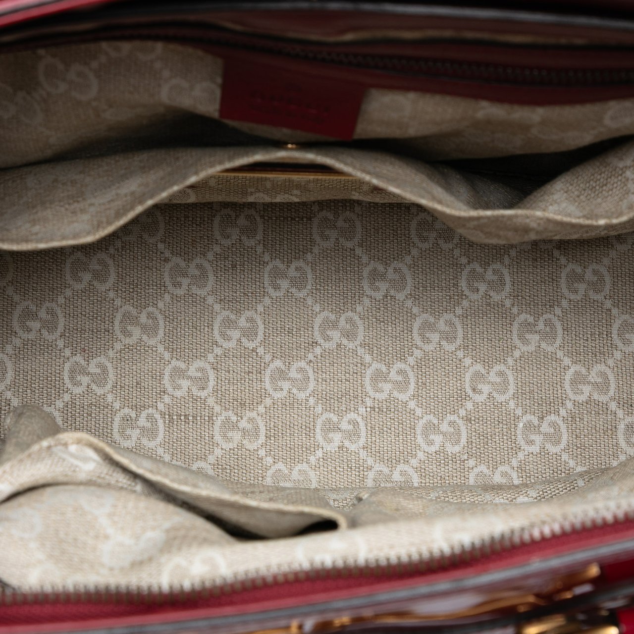 Gucci Patent Bright Bit Satchel Rood