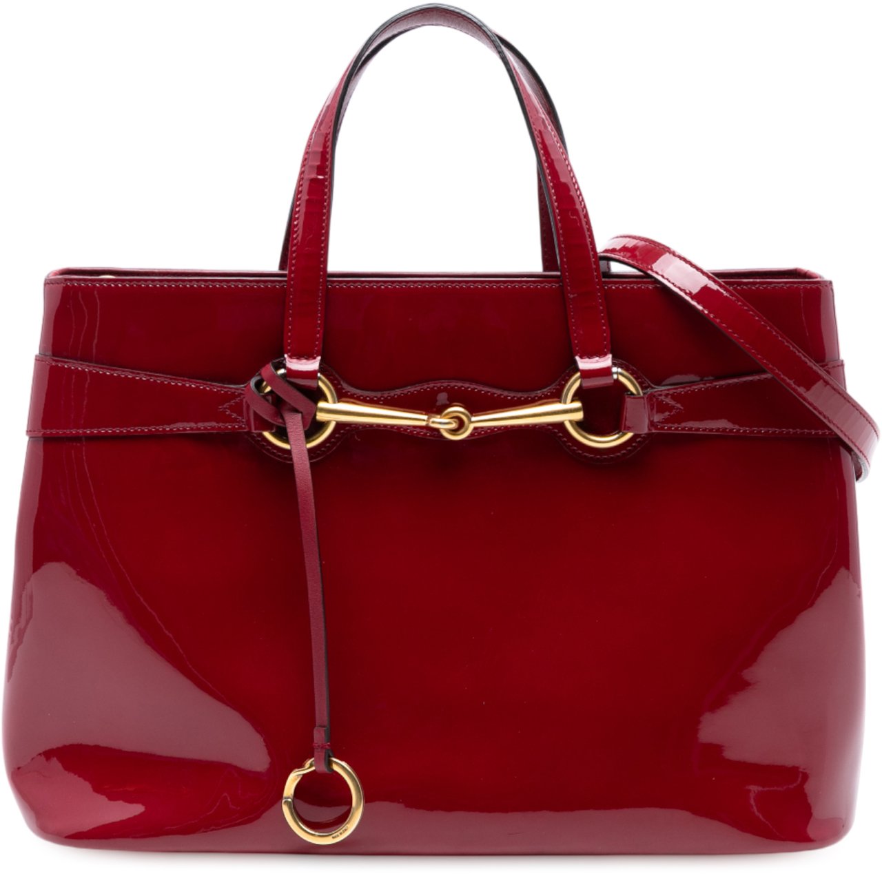 Gucci Patent Bright Bit Satchel Rood