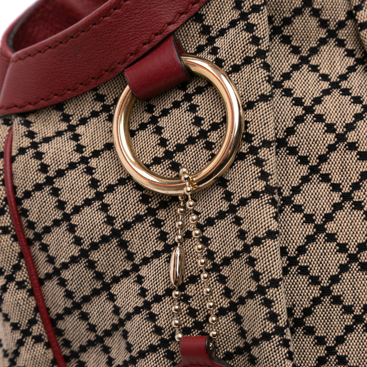 Gucci Large Diamante Canvas Sukey Tote Bruin