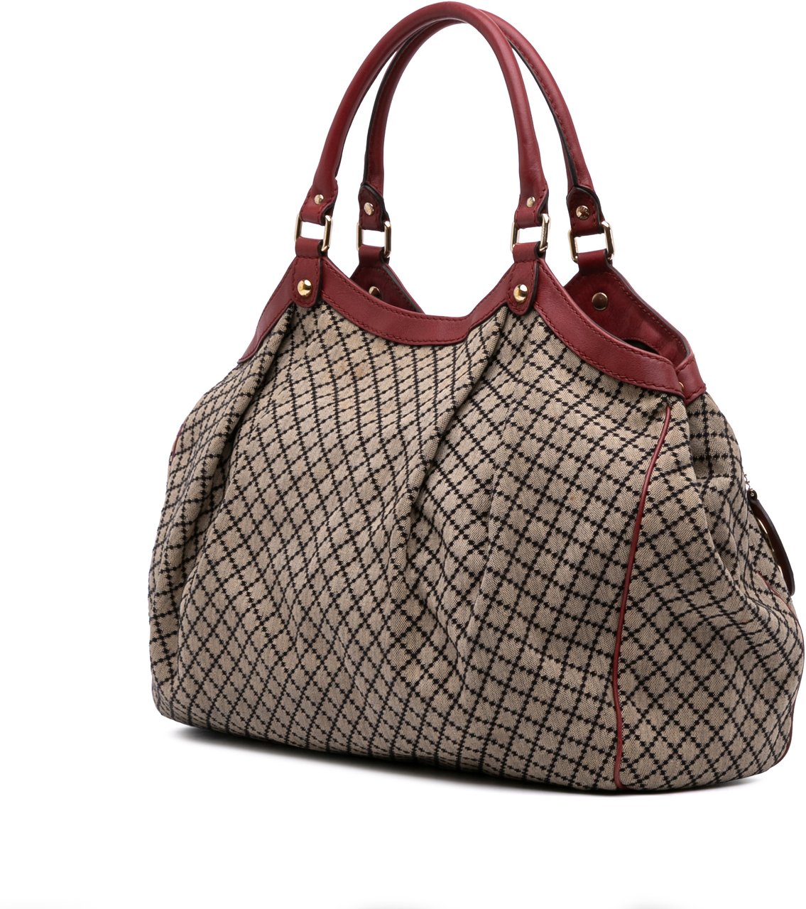 Gucci Large Diamante Canvas Sukey Tote Bruin