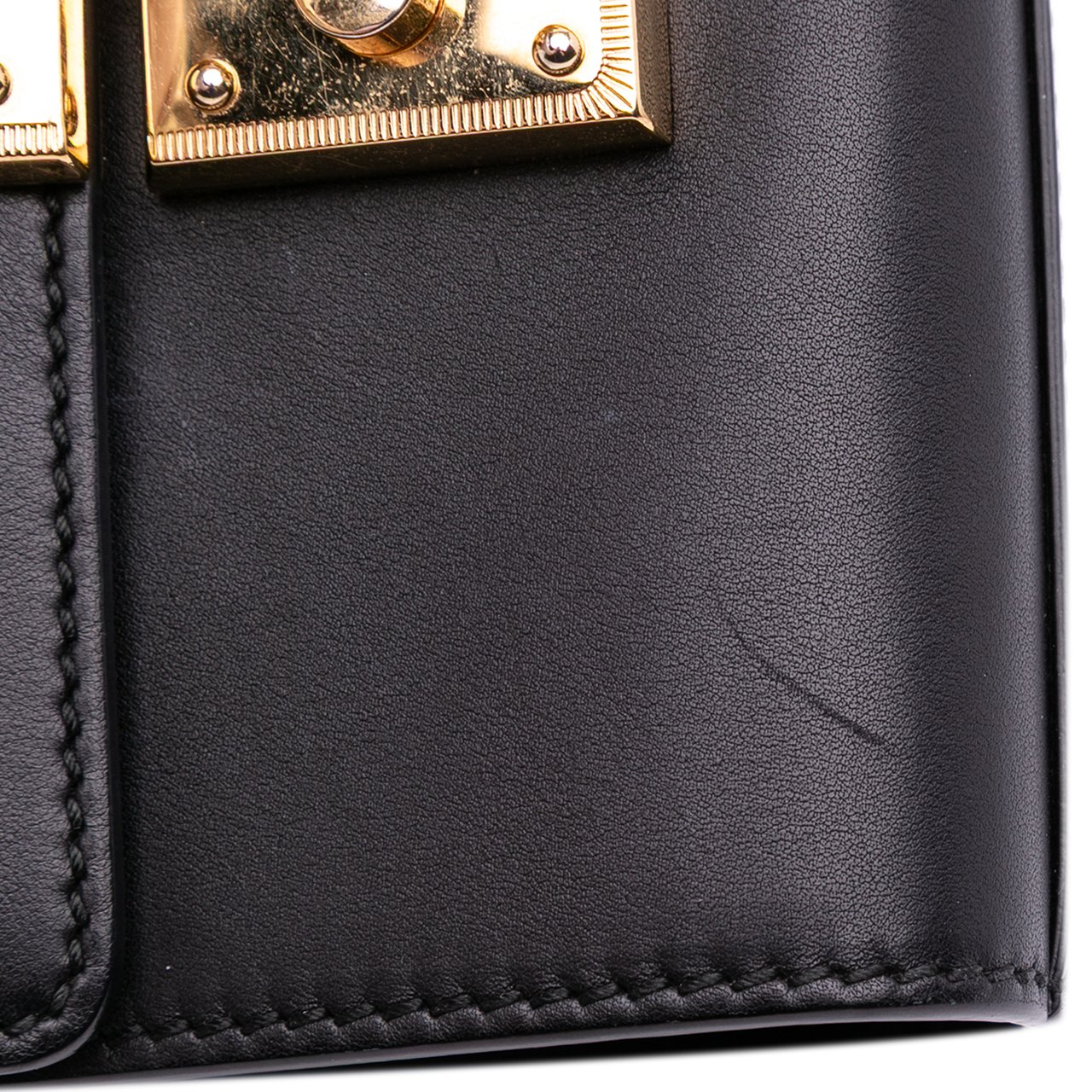 Gucci Small Leather Padlock Crossbody Zwart